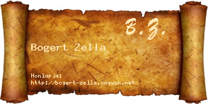 Bogert Zella névjegykártya